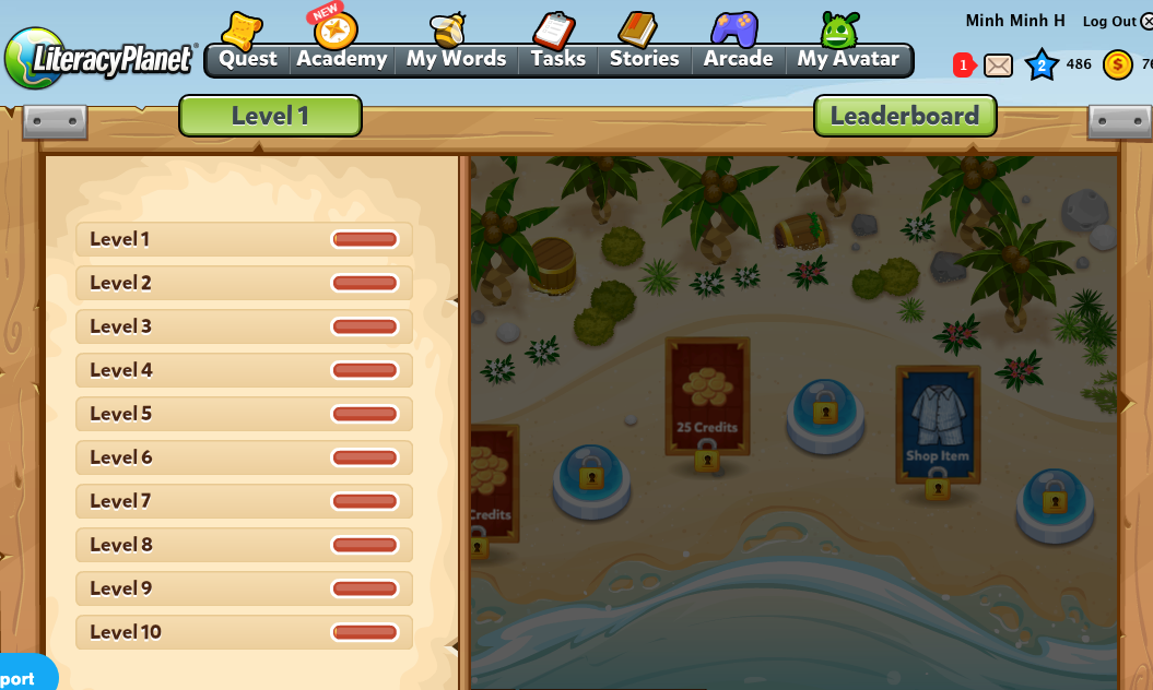 Khung chương trình Anh ngữ 10+ năm trên Literacy Planet